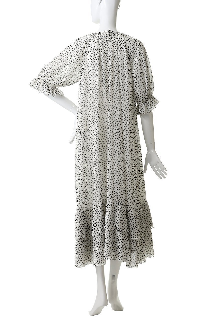 【ジェイドット/j.】のシフォンジョーゼット プリントワンピース 人気、トレンドファッション・服の通販 founy(ファニー) 　ファッション　Fashion　レディースファッション　Fashion for Women　ワンピース　Dresses　チュニック　Tunic Tops & Dresses　シフォン　Chiffon, Lightweight Fabric　ジョーゼット　Georgette, Semi-Sheer Fabric　チュニック　Tunic, Long Top　ドット　Polka Dot, Dot Pattern　フェミニン　Feminine, Girly　プリント　Print, Printed Pattern　モノトーン　Monotone, Black and White　ロング　Long, Long-Length　夏　Summer　新作・新入荷　New Arrivals / New In　春　Spring　S/S・春夏　SS, Spring/Summer, Warm Season　other-4|ID: prp329100004935554 ipo3291000000037037932