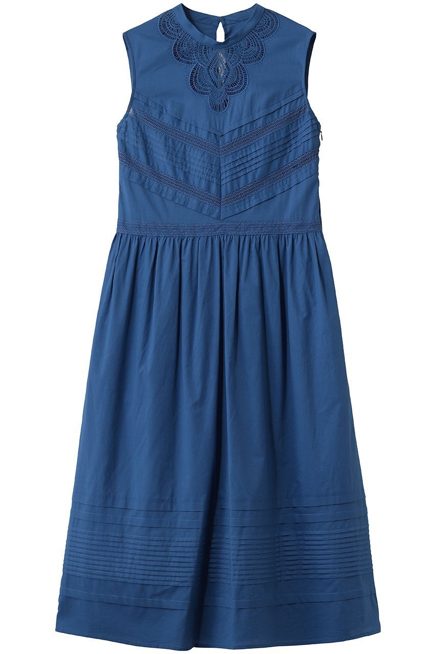 【スリー ドッツ/three dots】のジェローム レースドレス インテリア・キッズ・メンズ・レディースファッション・服の通販 founy(ファニー) 　ファッション　Fashion　レディースファッション　Fashion for Women　ワンピース　Dresses　フォーマル・パーティードレス・結婚式用ドレス　Elegant & Casual Dresses　チュニック　Tunic Tops & Dresses　チュニック　Tunic, Long Top　ドレス　Dress, One-Piece　フェミニン　Feminine, Girly　フレア　Flare, Flared　レース　Lace, Lace Fabric　ロング　Long, Long-Length　新作・新入荷　New Arrivals / New In　旅行　Travel　ブルー|ID: prp329100004935555 ipo3291000000037037940