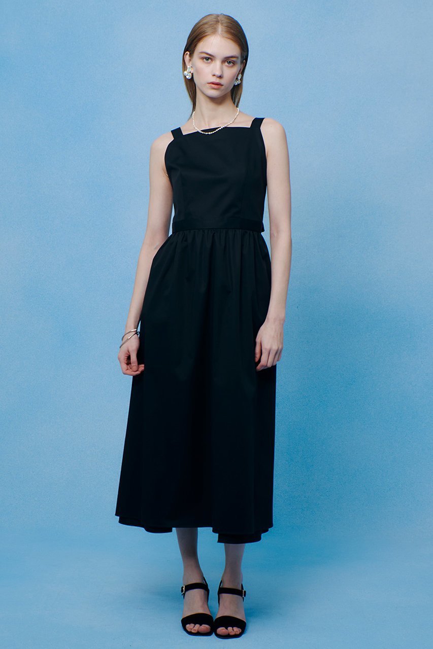 【アルアバイル/allureville】の【LOULOU WILLOUGHBY】コットンサテンエプロンワンピース 人気、トレンドファッション・服の通販 founy(ファニー) 　ファッション　Fashion　レディースファッション　Fashion for Women　ワンピース　Dresses　チュニック　Tunic Tops & Dresses　ギャザー　Gathered, Ruffled　サテン　Satin, Glossy Fabric　チュニック　Tunic, Long Top　フィット　Fit, Slim Fit　ロング　Long, Long-Length　夏　Summer　新作・新入荷　New Arrivals / New In　other-7|ID: prp329100004935556 ipo3291000000037037952