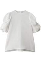 【ジェイドット/j.】のジャカード織 袖シャーリングブラウス 人気、トレンドファッション・服の通販 founy(ファニー) ファッション Fashion レディースファッション Fashion for Women トップス・カットソー Cut & Sew Tops シャツ・ブラウス・オフィスカジュアル Elegant Blouses & Button-Ups シャーリング Shirring, Ruched ショート Short, Short Length ジャカード／ジャガード Jacquard, Woven Pattern スリーブ Sleeve, Long Sleeve / Short Sleeve フェミニン Feminine, Girly 新作・新入荷 New Arrivals / New In |ID:prp329100004935559