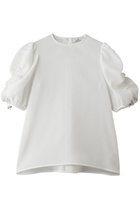 【ジェイドット/j.】のジャカード織 袖シャーリングブラウス 人気、トレンドファッション・服の通販 founy(ファニー) ファッション Fashion レディースファッション Fashion for Women トップス・カットソー Cut & Sew Tops シャツ・ブラウス・オフィスカジュアル Elegant Blouses & Button-Ups シャーリング Shirring, Ruched ショート Short, Short Length ジャカード／ジャガード Jacquard, Woven Pattern スリーブ Sleeve, Long Sleeve / Short Sleeve フェミニン Feminine, Girly 新作・新入荷 New Arrivals / New In thumbnail ホワイト|ID: prp329100004935559 ipo3291000000037037969