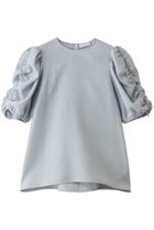 【ジェイドット/j.】のジャカード織 袖シャーリングブラウス 人気、トレンドファッション・服の通販 founy(ファニー) ファッション Fashion レディースファッション Fashion for Women トップス・カットソー Cut & Sew Tops シャツ・ブラウス・オフィスカジュアル Elegant Blouses & Button-Ups シャーリング Shirring, Ruched ショート Short, Short Length ジャカード／ジャガード Jacquard, Woven Pattern スリーブ Sleeve, Long Sleeve / Short Sleeve フェミニン Feminine, Girly 新作・新入荷 New Arrivals / New In thumbnail グレー|ID: prp329100004935559 ipo3291000000037037970