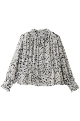 【ジェイドット/j.】のシフォンジョーゼット スタンドフリルブラウス 人気、トレンドファッション・服の通販 founy(ファニー) ファッション Fashion レディースファッション Fashion for Women トップス・カットソー Cut & Sew Tops シャツ・ブラウス・オフィスカジュアル Elegant Blouses & Button-Ups ギャザー Gathered, Ruffled シフォン Chiffon, Lightweight Fabric ジョーゼット Georgette, Semi-Sheer Fabric スタンド Stand Collar, Upright Stand スリーブ Sleeve, Long Sleeve / Short Sleeve ドット Polka Dot, Dot Pattern フェミニン Feminine, Girly フリル Frill, Ruffle モノトーン Monotone, Black and White ロング Long, Long-Length 定番 Standard, Basic Item 新作・新入荷 New Arrivals / New In |ID:prp329100004935560