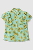 【アルアバイル/allureville】の【LOULOU WILLOUGHBY】サンフラワープリントバルーンスリーブシャツ 人気、トレンドファッション・服の通販 founy(ファニー) ファッション Fashion レディースファッション Fashion for Women トップス・カットソー Cut & Sew Tops シャツ・ブラウス・オフィスカジュアル Elegant Blouses & Button-Ups 花柄・フラワープリント・モチーフ Floral Prints & Motifs / Flower Pattern Tops ショート Short, Short Length スリーブ Sleeve, Long Sleeve / Short Sleeve タフタ Taffeta, Structured Fabric トレンド Trend, Trending Now バルーン Balloon, Balloon Silhouette プリント Print, Printed Pattern 夏 Summer 新作・新入荷 New Arrivals / New In |ID:prp329100004935564