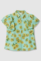 【アルアバイル/allureville】の【LOULOU WILLOUGHBY】サンフラワープリントバルーンスリーブシャツ 人気、トレンドファッション・服の通販 founy(ファニー) ファッション Fashion レディースファッション Fashion for Women トップス・カットソー Cut & Sew Tops シャツ・ブラウス・オフィスカジュアル Elegant Blouses & Button-Ups 花柄・フラワープリント・モチーフ Floral Prints & Motifs / Flower Pattern Tops ショート Short, Short Length スリーブ Sleeve, Long Sleeve / Short Sleeve タフタ Taffeta, Structured Fabric トレンド Trend, Trending Now バルーン Balloon, Balloon Silhouette プリント Print, Printed Pattern 夏 Summer 新作・新入荷 New Arrivals / New In thumbnail グリーン系|ID: prp329100004935564 ipo3291000000037038018