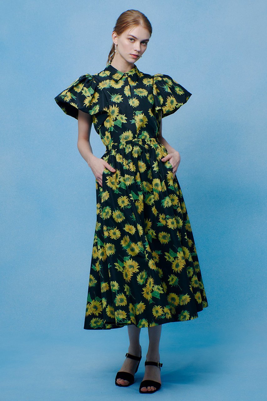 【アルアバイル/allureville】の【LOULOU WILLOUGHBY】サンフラワープリントバルーンスリーブシャツ 人気、トレンドファッション・服の通販 founy(ファニー) 　ファッション　Fashion　レディースファッション　Fashion for Women　トップス・カットソー　Cut & Sew Tops　シャツ・ブラウス・オフィスカジュアル　Elegant Blouses & Button-Ups　花柄・フラワープリント・モチーフ　Floral Prints & Motifs / Flower Pattern Tops　ショート　Short, Short Length　スリーブ　Sleeve, Long Sleeve / Short Sleeve　タフタ　Taffeta, Structured Fabric　トレンド　Trend, Trending Now　バルーン　Balloon, Balloon Silhouette　プリント　Print, Printed Pattern　夏　Summer　新作・新入荷　New Arrivals / New In　other-4|ID: prp329100004935564 ipo3291000000037038022