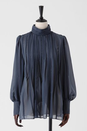 【オーヴィル/EAUVIRE】のランダムタックブラウス 人気、トレンドファッション・服の通販 founy(ファニー) ファッション Fashion レディースファッション Fashion for Women トップス・カットソー Cut & Sew Tops シャツ・ブラウス・オフィスカジュアル Elegant Blouses & Button-Ups クラシカル Classical, Vintage-Inspired シアー Sheer, See-Through シフォン Chiffon, Lightweight Fabric シルク Silk, 100% Silk スリーブ Sleeve, Long Sleeve / Short Sleeve ハイネック High Neck, Mock Neck フレア Flare, Flared ランダム Random, Irregular ロング Long, Long-Length 人気 Popular, Best Seller 新作・新入荷 New Arrivals / New In |ID:prp329100004935565