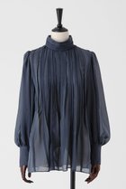 【オーヴィル/EAUVIRE】のランダムタックブラウス 人気、トレンドファッション・服の通販 founy(ファニー) ファッション Fashion レディースファッション Fashion for Women トップス・カットソー Cut & Sew Tops シャツ・ブラウス・オフィスカジュアル Elegant Blouses & Button-Ups クラシカル Classical, Vintage-Inspired シアー Sheer, See-Through シフォン Chiffon, Lightweight Fabric シルク Silk, 100% Silk スリーブ Sleeve, Long Sleeve / Short Sleeve ハイネック High Neck, Mock Neck フレア Flare, Flared ランダム Random, Irregular ロング Long, Long-Length 人気 Popular, Best Seller 新作・新入荷 New Arrivals / New In thumbnail ダークグリーン|ID: prp329100004935565 ipo3291000000037038028