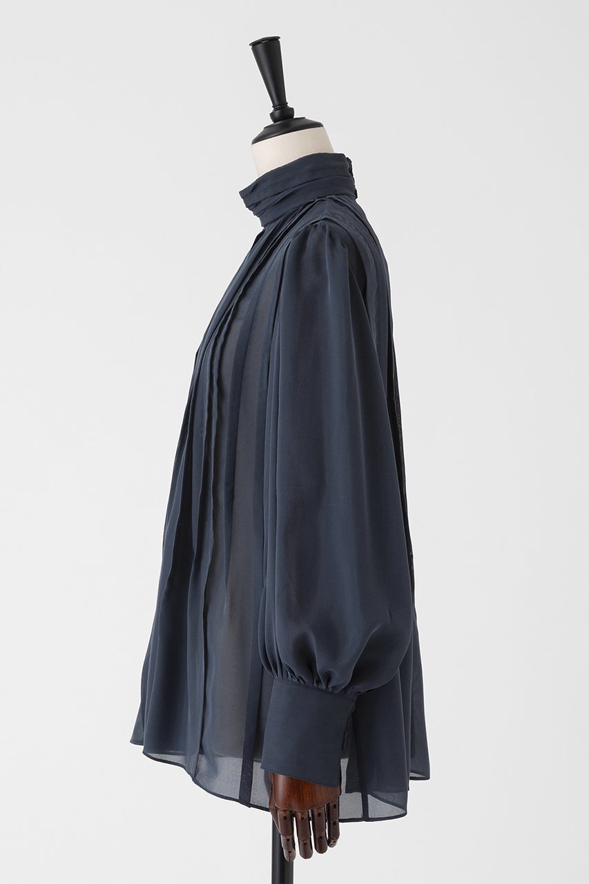 【オーヴィル/EAUVIRE】のランダムタックブラウス 人気、トレンドファッション・服の通販 founy(ファニー) 　ファッション　Fashion　レディースファッション　Fashion for Women　トップス・カットソー　Cut & Sew Tops　シャツ・ブラウス・オフィスカジュアル　Elegant Blouses & Button-Ups　クラシカル　Classical, Vintage-Inspired　シアー　Sheer, See-Through　シフォン　Chiffon, Lightweight Fabric　シルク　Silk, 100% Silk　スリーブ　Sleeve, Long Sleeve / Short Sleeve　ハイネック　High Neck, Mock Neck　フレア　Flare, Flared　ランダム　Random, Irregular　ロング　Long, Long-Length　人気　Popular, Best Seller　新作・新入荷　New Arrivals / New In　other-2|ID: prp329100004935565 ipo3291000000037038030