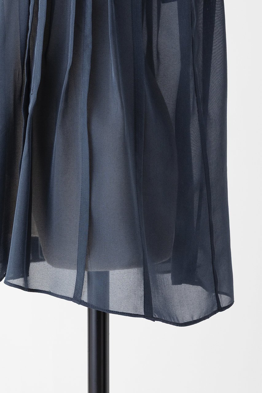 【オーヴィル/EAUVIRE】のランダムタックブラウス 人気、トレンドファッション・服の通販 founy(ファニー) 　ファッション　Fashion　レディースファッション　Fashion for Women　トップス・カットソー　Cut & Sew Tops　シャツ・ブラウス・オフィスカジュアル　Elegant Blouses & Button-Ups　クラシカル　Classical, Vintage-Inspired　シアー　Sheer, See-Through　シフォン　Chiffon, Lightweight Fabric　シルク　Silk, 100% Silk　スリーブ　Sleeve, Long Sleeve / Short Sleeve　ハイネック　High Neck, Mock Neck　フレア　Flare, Flared　ランダム　Random, Irregular　ロング　Long, Long-Length　人気　Popular, Best Seller　新作・新入荷　New Arrivals / New In　other-6|ID: prp329100004935565 ipo3291000000037038034