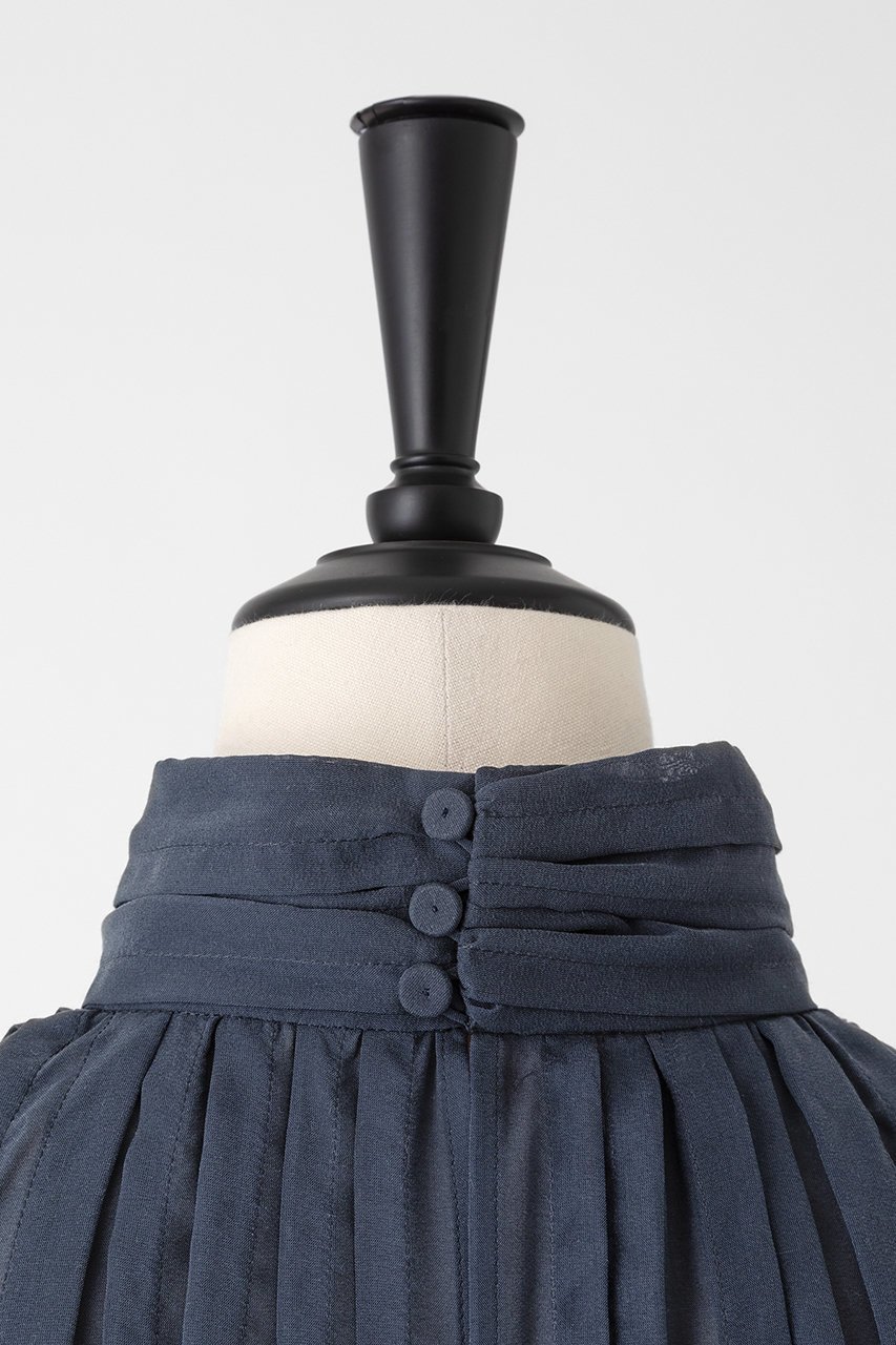 【オーヴィル/EAUVIRE】のランダムタックブラウス 人気、トレンドファッション・服の通販 founy(ファニー) 　ファッション　Fashion　レディースファッション　Fashion for Women　トップス・カットソー　Cut & Sew Tops　シャツ・ブラウス・オフィスカジュアル　Elegant Blouses & Button-Ups　クラシカル　Classical, Vintage-Inspired　シアー　Sheer, See-Through　シフォン　Chiffon, Lightweight Fabric　シルク　Silk, 100% Silk　スリーブ　Sleeve, Long Sleeve / Short Sleeve　ハイネック　High Neck, Mock Neck　フレア　Flare, Flared　ランダム　Random, Irregular　ロング　Long, Long-Length　人気　Popular, Best Seller　新作・新入荷　New Arrivals / New In　other-7|ID: prp329100004935565 ipo3291000000037038035