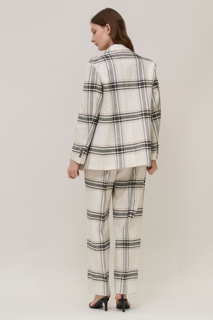 【アンビラン/unbilanc】のリネンチェックローラマイルジャケット 人気、トレンドファッション・服の通販 founy(ファニー) 　ファッション　Fashion　レディースファッション　Fashion for Women　アウター　Coat / Outerwear Collection　レディースジャケット・軽アウター　Jackets　カッティング　Cutting Detail　ジャケット　Jacket, Outerwear　ダブル　Double, Double-Breasted　チェック　Check, Plaid, Tartan　リネン　Linen, Linen Fabric　エレガント 上品　Elegant　新作・新入荷　New Arrivals / New In　other-3|ID: prp329100004935567 ipo3291000000037038049