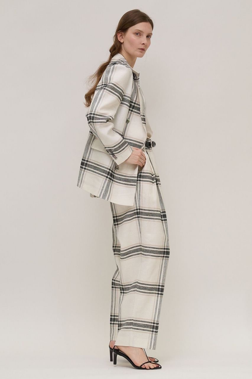 【アンビラン/unbilanc】のリネンチェックローラマイルジャケット 人気、トレンドファッション・服の通販 founy(ファニー) 　ファッション　Fashion　レディースファッション　Fashion for Women　アウター　Coat / Outerwear Collection　レディースジャケット・軽アウター　Jackets　カッティング　Cutting Detail　ジャケット　Jacket, Outerwear　ダブル　Double, Double-Breasted　チェック　Check, Plaid, Tartan　リネン　Linen, Linen Fabric　エレガント 上品　Elegant　新作・新入荷　New Arrivals / New In　other-4|ID: prp329100004935567 ipo3291000000037038050