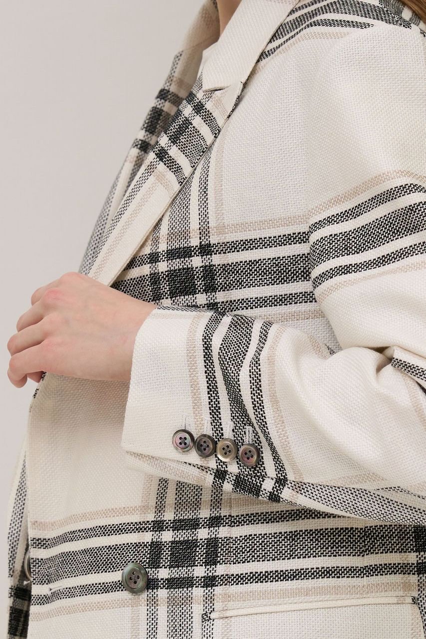 【アンビラン/unbilanc】のリネンチェックローラマイルジャケット 人気、トレンドファッション・服の通販 founy(ファニー) 　ファッション　Fashion　レディースファッション　Fashion for Women　アウター　Coat / Outerwear Collection　レディースジャケット・軽アウター　Jackets　カッティング　Cutting Detail　ジャケット　Jacket, Outerwear　ダブル　Double, Double-Breasted　チェック　Check, Plaid, Tartan　リネン　Linen, Linen Fabric　エレガント 上品　Elegant　新作・新入荷　New Arrivals / New In　other-6|ID: prp329100004935567 ipo3291000000037038052