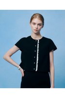 【アルアバイル/allureville】の【LOULOU WILLOUGHBY】ダブルクロスフリルジャケット 人気、トレンドファッション・服の通販 founy(ファニー) ファッション Fashion レディースファッション Fashion for Women アウター Coat / Outerwear Collection レディースジャケット・軽アウター Jackets おすすめ Recommended / Our Picks コンパクト Compact, Small Size ジャケット Jacket, Outerwear セットアップ Set-Up, Coordinated Outfit ダブル Double, Double-Breasted パール Pearl, Pearl Accent フリル Frill, Ruffle ボトム Bottoms, Lower Wear エレガント 上品 Elegant 半袖 Short Sleeve, Half Sleeve 新作・新入荷 New Arrivals / New In |ID:prp329100004935568