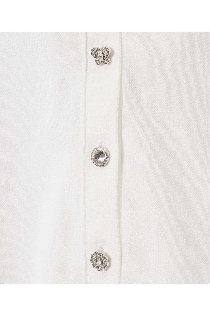 【アナイ/ANAYI】のアソートビジュー釦七分袖 カーディガン 人気、トレンドファッション・服の通販 founy(ファニー) 　ファッション　Fashion　レディースファッション　Fashion for Women　トップス・カットソー　Cut & Sew Tops　ニット　Knit Tops & Sweaters　カーディガン・羽織り　Layered Style Cardigans　カーディガン　Cardigan, Knitwear　シンプル　Simple, Minimal　ビジュー　Bijou, Jewel-like Accent　今季　This Season, Current Season　新作・新入荷　New Arrivals / New In　other-7|ID: prp329100004935569 ipo3291000000037038070