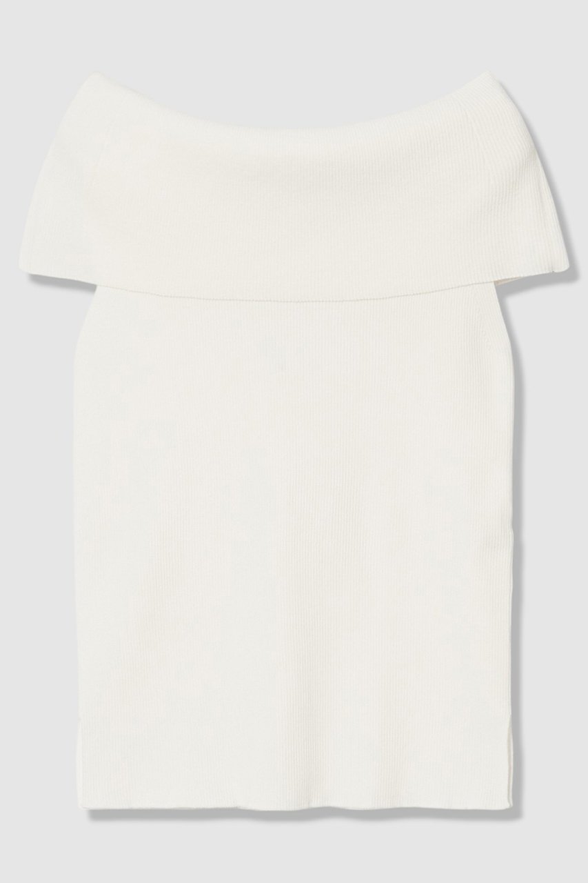 【アナイ/ANAYI】のオフショルダーリブ プルオーバー インテリア・キッズ・メンズ・レディースファッション・服の通販 founy(ファニー) 　ファッション　Fashion　レディースファッション　Fashion for Women　トップス・カットソー　Cut & Sew Tops　ニット　Knit Tops & Sweaters　カジュアルプルオーバー・ニットトップス　Pullovers & Knit Tops / Casual Pullovers　ストレッチ　Stretch, Stretchy Fabric　スリット　Slit, Slit Detail　リブニット　Rib Knit, Ribbed Knit　夏　Summer　新作・新入荷　New Arrivals / New In　ホワイト|ID: prp329100004935570 ipo3291000000037038073