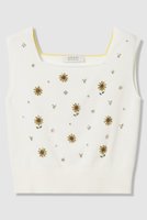 【アルアバイル/allureville】の〈WEB 一部店舗限定〉【LOULOU WILLOUGHBY】サンフラワービジュータンクトップ 人気、トレンドファッション・服の通販 founy(ファニー) ファッション Fashion レディースファッション Fashion for Women トップス・カットソー Cut & Sew Tops ニット Knit Tops & Sweaters カジュアルプルオーバー・ニットトップス Pullovers & Knit Tops / Casual Pullovers アンサンブル Ensemble Set インナー Innerwear カーディガン Cardigan, Knitwear ジャケット Jacket, Outerwear スクエア Square, Square Shape タンク Tank Top, Sleeveless Top ツイスト Tweed, Tweed Fabric ビジュー Bijou, Jewel-like Accent モチーフ Motif, Design Theme 新作・新入荷 New Arrivals / New In |ID:prp329100004935571