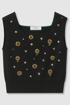 【アルアバイル/allureville】の〈WEB 一部店舗限定〉【LOULOU WILLOUGHBY】サンフラワービジュータンクトップ ブラック|ID: prp329100004935571 ipo3291000000037038086