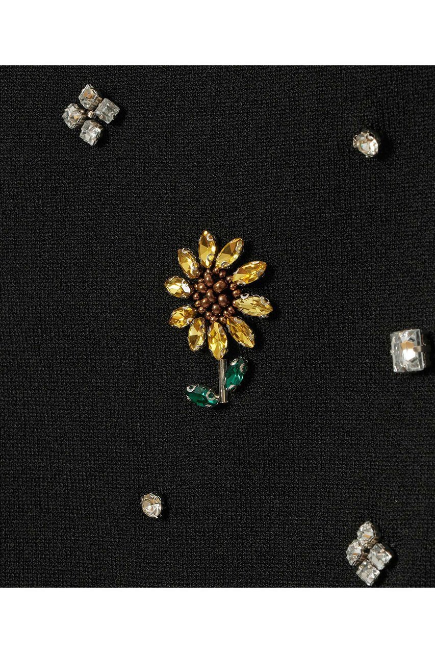 【アルアバイル/allureville】の〈WEB 一部店舗限定〉【LOULOU WILLOUGHBY】サンフラワービジュータンクトップ 人気、トレンドファッション・服の通販 founy(ファニー) 　ファッション　Fashion　レディースファッション　Fashion for Women　トップス・カットソー　Cut & Sew Tops　ニット　Knit Tops & Sweaters　カジュアルプルオーバー・ニットトップス　Pullovers & Knit Tops / Casual Pullovers　アンサンブル　Ensemble Set　インナー　Innerwear　カーディガン　Cardigan, Knitwear　ジャケット　Jacket, Outerwear　スクエア　Square, Square Shape　タンク　Tank Top, Sleeveless Top　ツイスト　Tweed, Tweed Fabric　ビジュー　Bijou, Jewel-like Accent　モチーフ　Motif, Design Theme　新作・新入荷　New Arrivals / New In　other-5|ID: prp329100004935571 ipo3291000000037038090