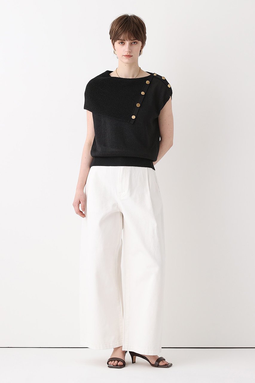 【アルアバイル/allureville】のケープカラープルオーバー 人気、トレンドファッション・服の通販 founy(ファニー) 　ファッション　Fashion　レディースファッション　Fashion for Women　トップス・カットソー　Cut & Sew Tops　ニット　Knit Tops & Sweaters　カジュアルプルオーバー・ニットトップス　Pullovers & Knit Tops / Casual Pullovers　とろみ　Fluid, Flowy Fabric　ギャザー　Gathered, Ruffled　デニム　Denim, Jeans Material　ボトム　Bottoms, Lower Wear　定番　Standard, Basic Item　新作・新入荷　New Arrivals / New In　other-2|ID: prp329100004935574 ipo3291000000037038114