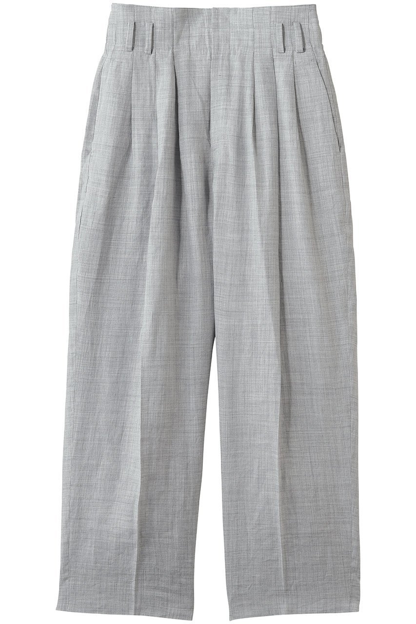 【アンビラン/unbilanc】のラミール3タックトラウザー インテリア・キッズ・メンズ・レディースファッション・服の通販 founy(ファニー) 　ファッション　Fashion　レディースファッション　Fashion for Women　パンツ　Pants & Trousers　クロップド　Cropped, Short Length　コンパクト　Compact, Small Size　フォルム　Silhouette, Form　フロント　Front, Front Design　夏　Summer　新作・新入荷　New Arrivals / New In　ライトグレー|ID: prp329100004935587 ipo3291000000037038209