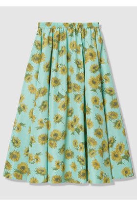 【アルアバイル/allureville】の【LOULOU WILLOUGHBY】サンフラワープリントギャザースカート 人気、トレンドファッション・服の通販 founy(ファニー) ファッション Fashion レディースファッション Fashion for Women スカート Skirts ギャザー Gathered, Ruffled シンプル Simple, Minimal タフタ Taffeta, Structured Fabric フレア Flare, Flared プリント Print, Printed Pattern 夏 Summer 新作・新入荷 New Arrivals / New In |ID:prp329100004935589