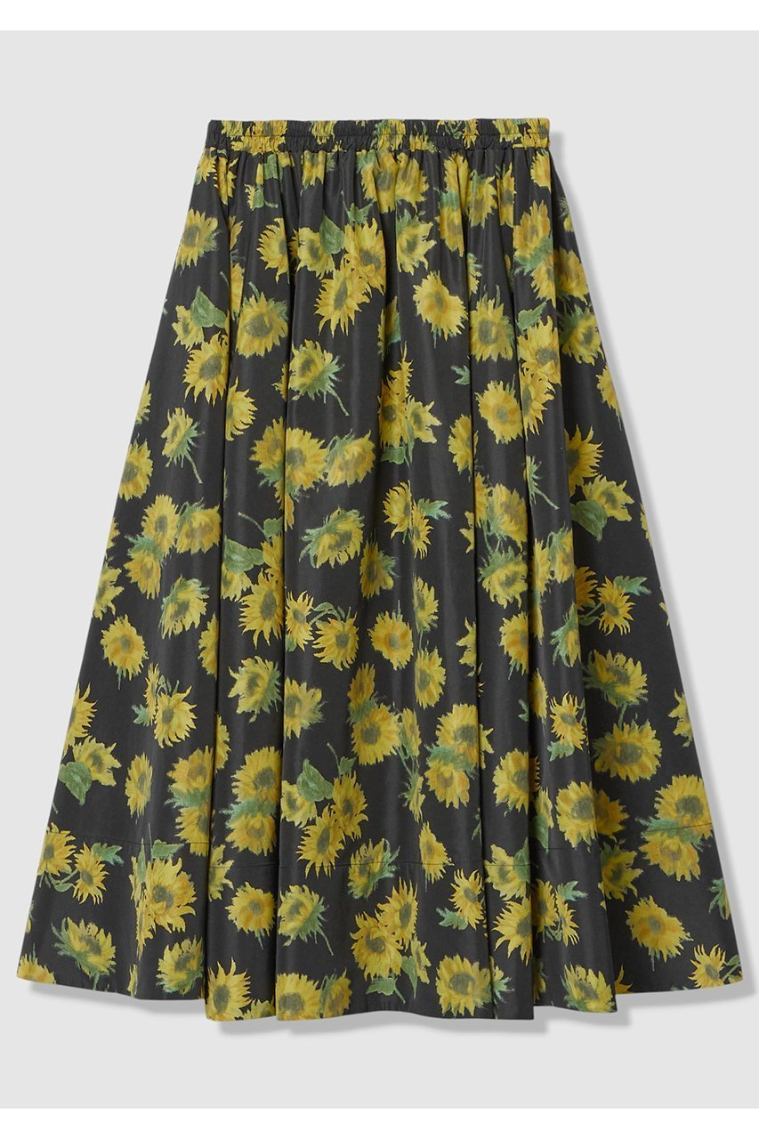 【アルアバイル/allureville】の【LOULOU WILLOUGHBY】サンフラワープリントギャザースカート 人気、トレンドファッション・服の通販 founy(ファニー) 　ファッション　Fashion　レディースファッション　Fashion for Women　スカート　Skirts　ギャザー　Gathered, Ruffled　シンプル　Simple, Minimal　タフタ　Taffeta, Structured Fabric　フレア　Flare, Flared　プリント　Print, Printed Pattern　夏　Summer　新作・新入荷　New Arrivals / New In　other-2|ID: prp329100004935589 ipo3291000000037038224
