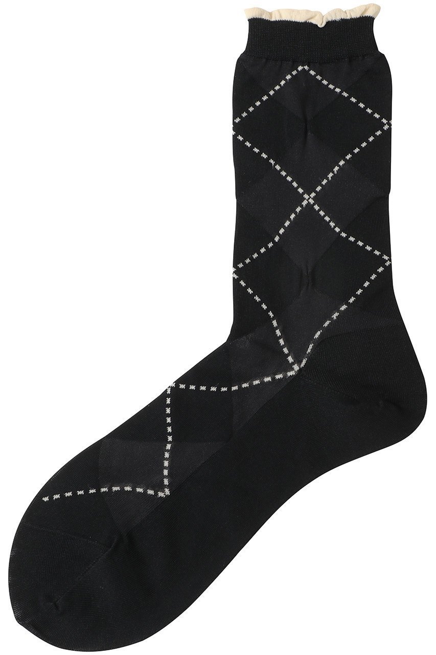 【アンティパスト/ANTIPAST】のシースルーアーガイルソックス インテリア・キッズ・メンズ・レディースファッション・服の通販 founy(ファニー) 　ファッション　Fashion　レディースファッション　Fashion for Women　ソックス&靴下　Socks & Hosiery　レッグウェア・ストッキング　Legwear & Hosiery　サンダル　Sandals, Summer Shoes　シアー　Sheer, See-Through　シューズ　Shoes, Footwear　ソックス　Socks, Hosiery　フェミニン　Feminine, Girly　モダン　Modern, Contemporary　モチーフ　Motif, Design Theme　再入荷　Restock / Back in Stock　春　Spring　ブラック|ID: prp329100004936498 ipo3291000000037043078