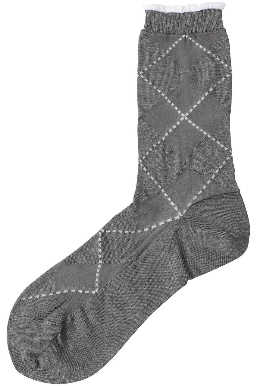 【アンティパスト/ANTIPAST】のシースルーアーガイルソックス インテリア・キッズ・メンズ・レディースファッション・服の通販 founy(ファニー) 　ファッション　Fashion　レディースファッション　Fashion for Women　ソックス&靴下　Socks & Hosiery　レッグウェア・ストッキング　Legwear & Hosiery　サンダル　Sandals, Summer Shoes　シアー　Sheer, See-Through　シューズ　Shoes, Footwear　ソックス　Socks, Hosiery　フェミニン　Feminine, Girly　モダン　Modern, Contemporary　モチーフ　Motif, Design Theme　再入荷　Restock / Back in Stock　春　Spring　グレー|ID: prp329100004936498 ipo3291000000037043082