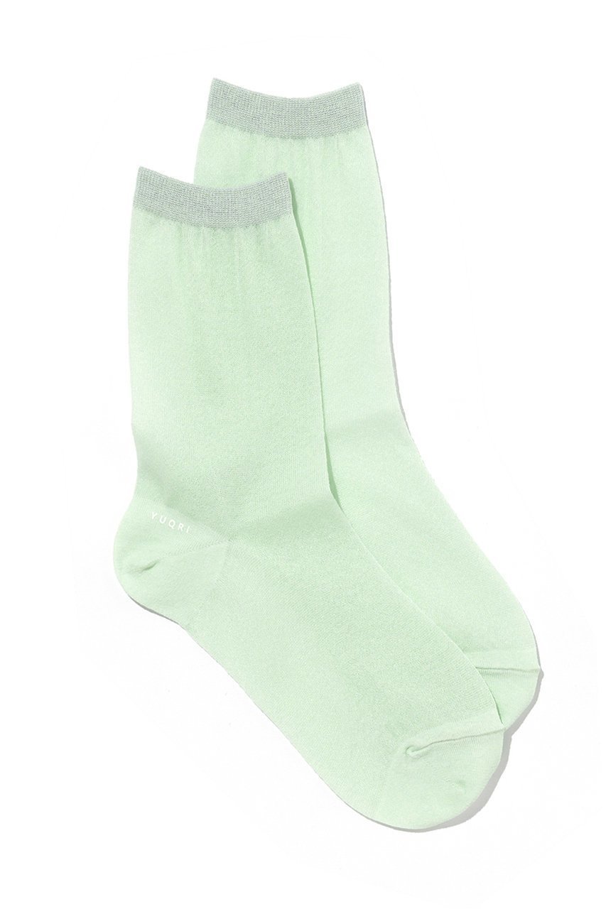 【ユクリ/YUQRI】のChiffon ソックス インテリア・キッズ・メンズ・レディースファッション・服の通販 founy(ファニー) 　ファッション　Fashion　レディースファッション　Fashion for Women　ソックス&靴下　Socks & Hosiery　レッグウェア・ストッキング　Legwear & Hosiery　サンダル　Sandals, Summer Shoes　シューズ　Shoes, Footwear　ソックス　Socks, Hosiery　フラット　Flat, Flat Shoes　再入荷　Restock / Back in Stock　エレガント 上品　Elegant　ライトグリーン|ID: prp329100004936599 ipo3291000000037043711