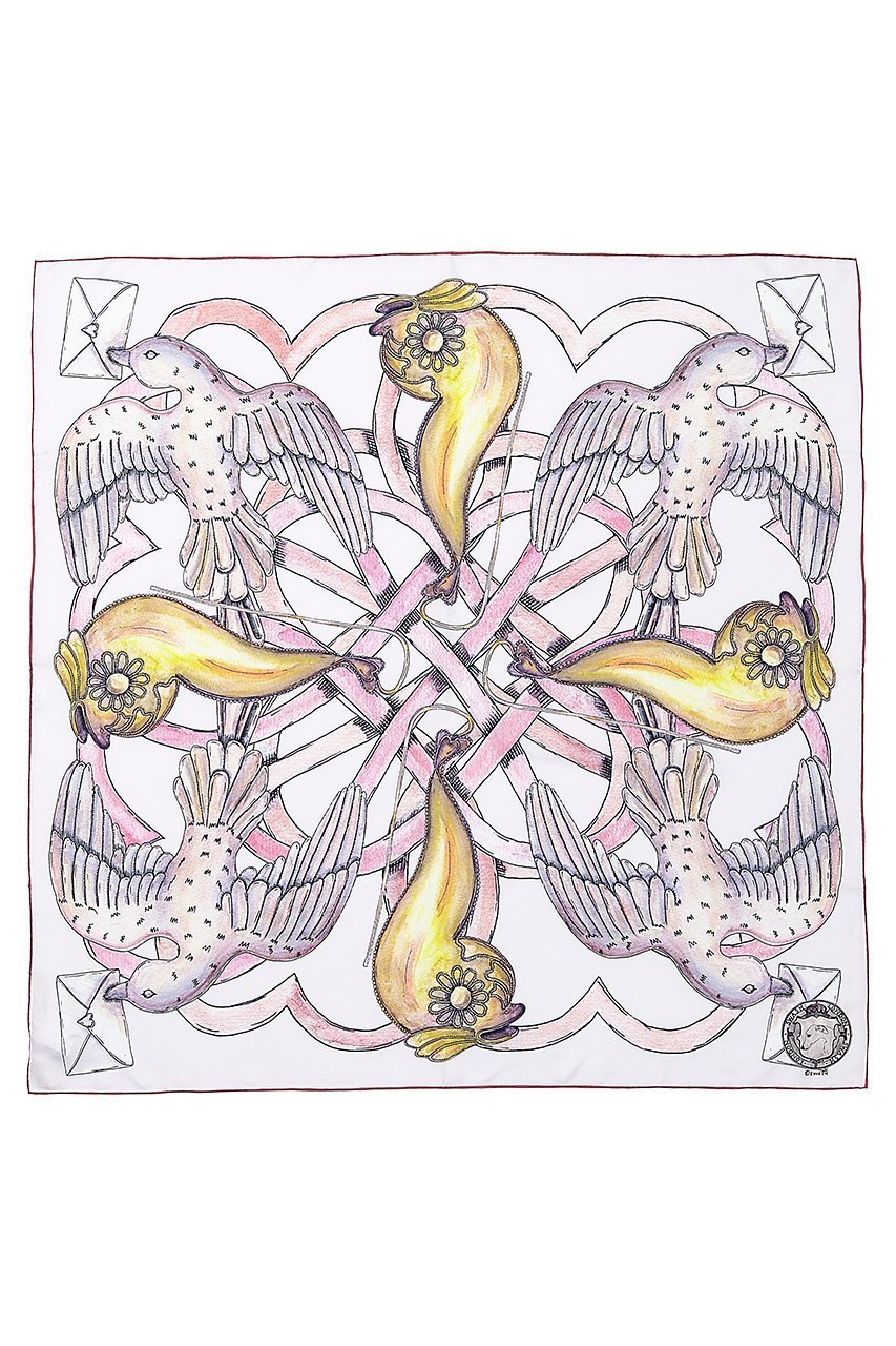 【スウォッシュロンドン/SWASH LONDON】のLoop the loopシルクスカーフ 約88cmx約88cm インテリア・キッズ・メンズ・レディースファッション・服の通販 founy(ファニー) 　ファッション　Fashion　レディースファッション　Fashion for Women　ストール　Soft & Warm Scarves　マフラー・スヌード / 冬小物の定番　Scarves & Mufflers　エレガント 上品　Elegant　シルク　Silk, 100% Silk　スカーフ　Scarf, Neckwear　ストール　Stole, Wrap　マフラー　Scarf, Muffler　モチーフ　Motif, Design Theme　ピンク|ID: prp329100004936657 ipo3291000000037044053