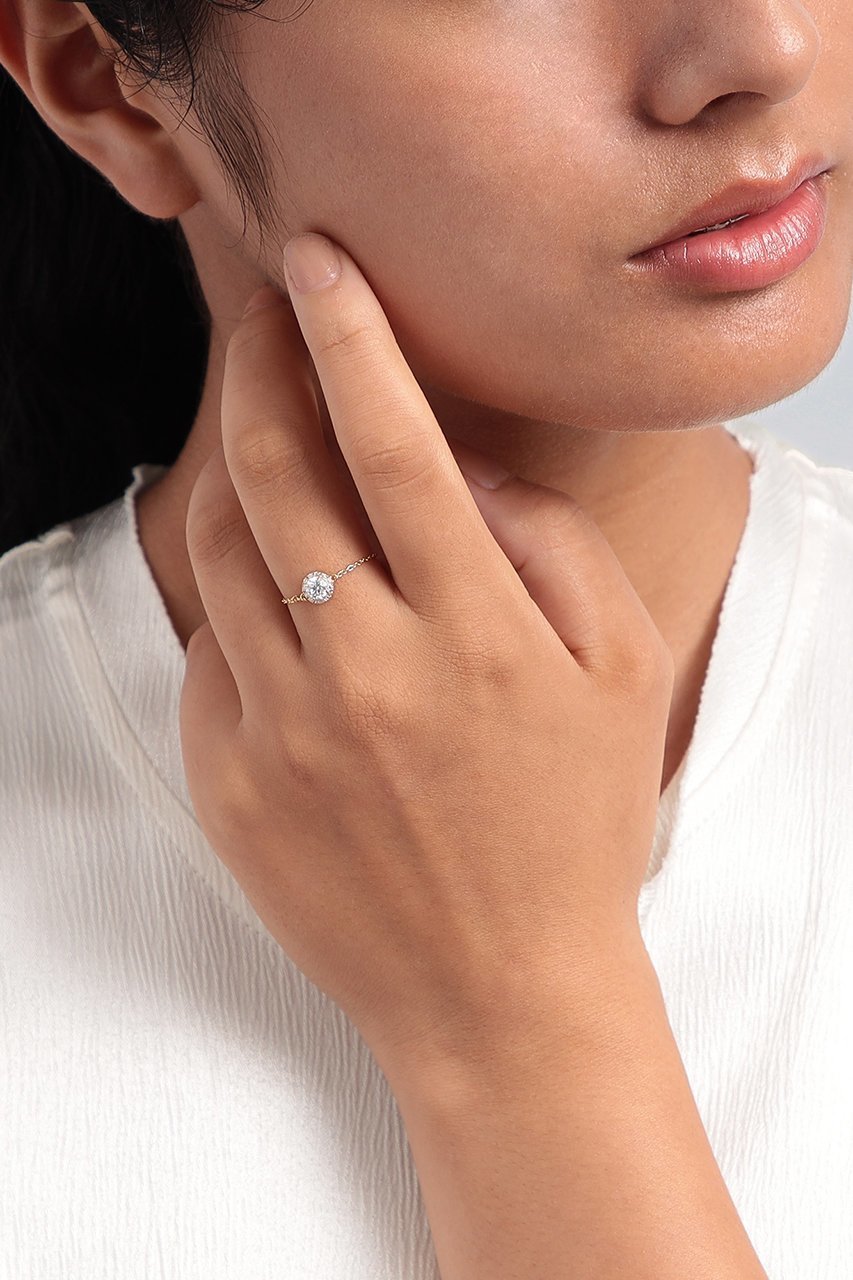 【プラス ヴァンドーム/Plus Vendome】のLAB K10 モアッサナイト リング 人気、トレンドファッション・服の通販 founy(ファニー) 　ファッション　Fashion　レディースファッション　Fashion for Women　イエロー　Yellow　クラシカル　Classical, Vintage-Inspired　ストーン　Stone, Gem-Like　センター　Center, Center Line　ダイヤモンド　Diamond, Brilliant Cut　チェーン　Chain, Chain Strap　フランス　France, French　other-2|ID: prp329100004936679 ipo3291000000037044189