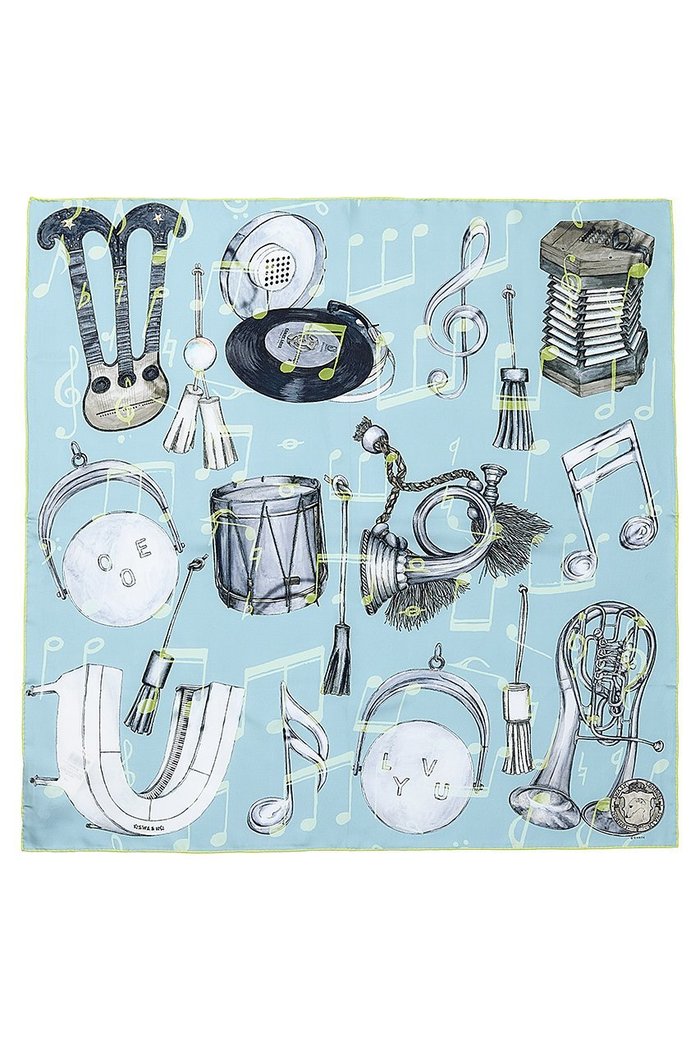 【スウォッシュロンドン/SWASH LONDON】のMelody Motifシルクスカーフ 約88cmx約88cm インテリア・キッズ・メンズ・レディースファッション・服の通販 founy(ファニー) https://founy.com/ ファッション Fashion レディースファッション Fashion for Women ストール Soft & Warm Scarves マフラー・スヌード / 冬小物の定番 Scarves & Mufflers シルク Silk, 100% Silk スカーフ Scarf, Neckwear ストール Stole, Wrap チャーム Charm, Pendant マフラー Scarf, Muffler モチーフ Motif, Design Theme エレガント 上品 Elegant |ID: prp329100004936708 ipo3291000000037044383