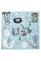 【スウォッシュロンドン/SWASH LONDON】のMelody Motifシルクスカーフ 約88cmx約88cm サックス|ID: prp329100004936708 ipo3291000000037044384