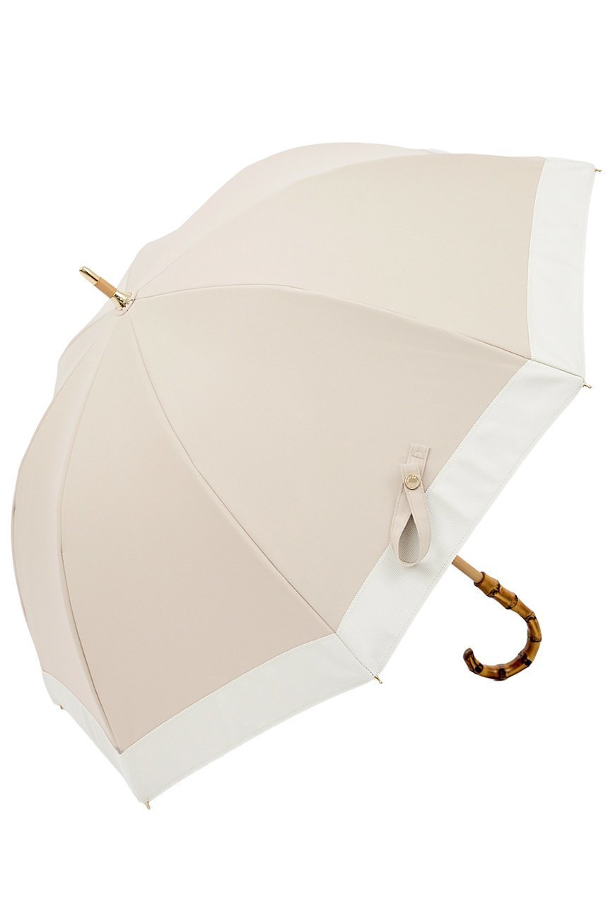 【その他のブランド/Other】の長傘 S/バイカラー(50cm) インテリア・キッズ・メンズ・レディースファッション・服の通販 founy(ファニー) 　ファッション　Fashion　レディースファッション　Fashion for Women　レイングッズ・傘・晴雨兼用傘　Umbrellas & Rain Gear　コンパクト　Compact, Small Size　傘　Umbrella, Parasol　チェック　Check, Plaid, Tartan　定番　Standard, Basic Item　時計　Watch, Wristwatch　人気　Popular, Best Seller　ハンカチ　Handkerchief, Hanky　フリル　Frill, Ruffle　日傘　Parasol, UV Umbrella　おすすめ　Recommended / Our Picks　エレガント 上品　Elegant　ベージュ・アイボリー(BE/IV)|ID: prp329100004936709 ipo3291000000037044395