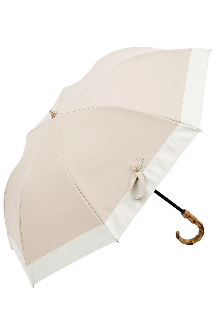 【その他のブランド/Other】の2段EASY 折りたたみ日傘/バイカラー(50cm) インテリア・キッズ・メンズ・レディースファッション・服の通販 founy(ファニー) 　ファッション　Fashion　レディースファッション　Fashion for Women　レイングッズ・傘・晴雨兼用傘　Umbrellas & Rain Gear　傘　Umbrella, Parasol　チェック　Check, Plaid, Tartan　時計　Watch, Wristwatch　ハンカチ　Handkerchief, Hanky　フリル　Frill, Ruffle　日傘　Parasol, UV Umbrella　再入荷　Restock / Back in Stock　おすすめ　Recommended / Our Picks　エレガント 上品　Elegant　ベージュ・アイボリー(BE/IV)|ID: prp329100004936713 ipo3291000000037044443