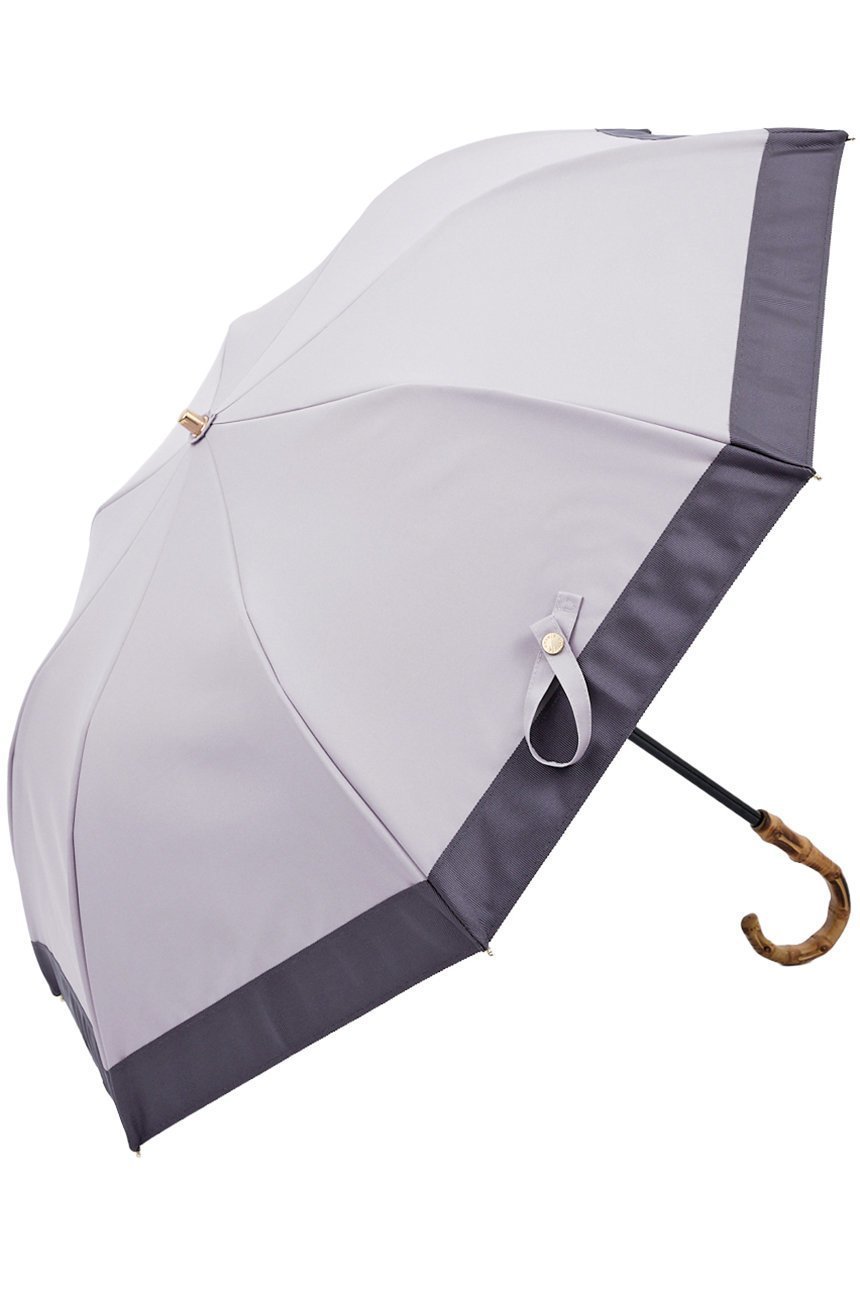 【その他のブランド/Other】の2段EASY 折りたたみ日傘/バイカラー(50cm) インテリア・キッズ・メンズ・レディースファッション・服の通販 founy(ファニー) 　ファッション　Fashion　レディースファッション　Fashion for Women　レイングッズ・傘・晴雨兼用傘　Umbrellas & Rain Gear　傘　Umbrella, Parasol　チェック　Check, Plaid, Tartan　時計　Watch, Wristwatch　ハンカチ　Handkerchief, Hanky　フリル　Frill, Ruffle　日傘　Parasol, UV Umbrella　再入荷　Restock / Back in Stock　おすすめ　Recommended / Our Picks　エレガント 上品　Elegant　モーブグレー・Dグレー(MGY/DGY)|ID: prp329100004936713 ipo3291000000037044444