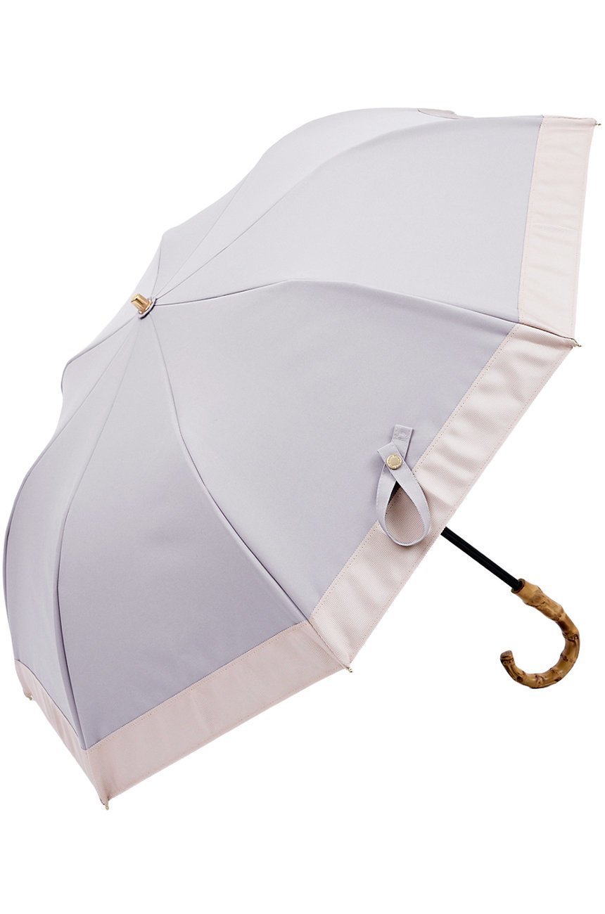 【その他のブランド/Other】の2段EASY 折りたたみ日傘/バイカラー(50cm) インテリア・キッズ・メンズ・レディースファッション・服の通販 founy(ファニー) 　ファッション　Fashion　レディースファッション　Fashion for Women　レイングッズ・傘・晴雨兼用傘　Umbrellas & Rain Gear　傘　Umbrella, Parasol　チェック　Check, Plaid, Tartan　時計　Watch, Wristwatch　ハンカチ　Handkerchief, Hanky　フリル　Frill, Ruffle　日傘　Parasol, UV Umbrella　再入荷　Restock / Back in Stock　おすすめ　Recommended / Our Picks　エレガント 上品　Elegant　モーブグレー・Pグレー(MGY/PGY)|ID: prp329100004936713 ipo3291000000037044445