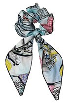 【スウォッシュロンドン/SWASH LONDON】のスカーフ付きシュシュ サックス|ID: prp329100004936716 ipo3291000000037044468