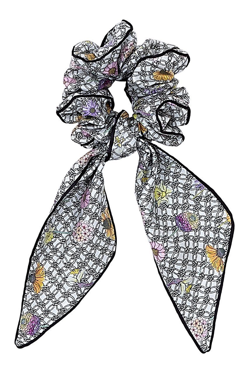 【スウォッシュロンドン/SWASH LONDON】のスカーフ付きシュシュ インテリア・キッズ・メンズ・レディースファッション・服の通販 founy(ファニー) 　ファッション　Fashion　レディースファッション　Fashion for Women　シュシュ&ヘアアクセ/ヘアアレンジ　Scrunchies & Hair Accessories　なめらか　Smooth, Silky Texture　アクセサリー　Fashion Accessories　エレガント 上品　Elegant　シルク　Silk, 100% Silk　スカーフ　Scarf, Neckwear　オフホワイト|ID: prp329100004936716 ipo3291000000037044469