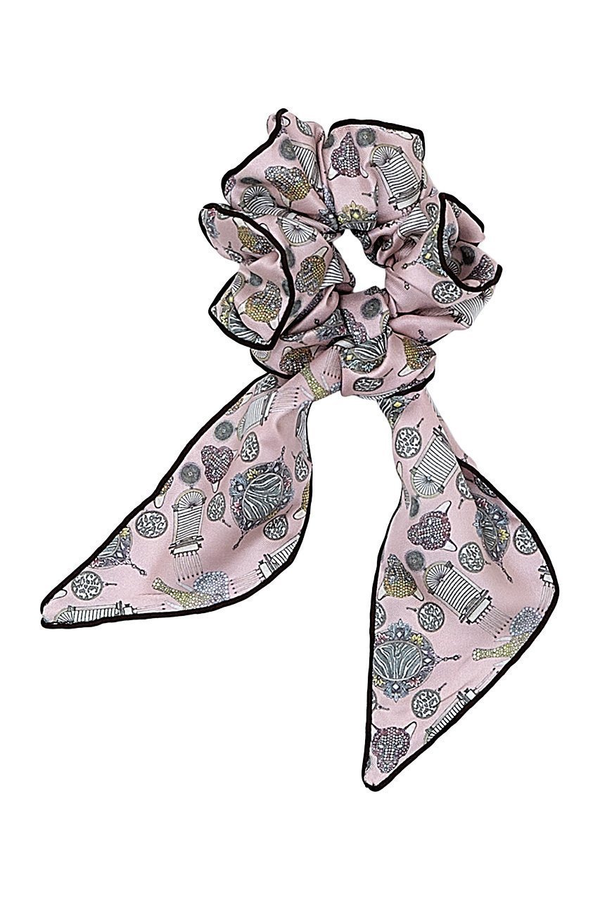 【スウォッシュロンドン/SWASH LONDON】のスカーフ付きシュシュ インテリア・キッズ・メンズ・レディースファッション・服の通販 founy(ファニー) 　ファッション　Fashion　レディースファッション　Fashion for Women　シュシュ&ヘアアクセ/ヘアアレンジ　Scrunchies & Hair Accessories　なめらか　Smooth, Silky Texture　アクセサリー　Fashion Accessories　エレガント 上品　Elegant　シルク　Silk, 100% Silk　スカーフ　Scarf, Neckwear　ピンク|ID: prp329100004936716 ipo3291000000037044470