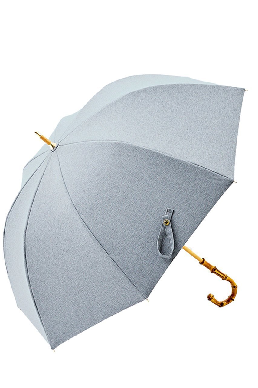 【その他のブランド/Other】の長傘 M/シャンブレー(55㎝) インテリア・キッズ・メンズ・レディースファッション・服の通販 founy(ファニー) 　ファッション　Fashion　レディースファッション　Fashion for Women　レイングッズ・傘・晴雨兼用傘　Umbrellas & Rain Gear　傘　Umbrella, Parasol　シャンブレー　Chambray, Denim-Like Fabric　チェック　Check, Plaid, Tartan　時計　Watch, Wristwatch　ハンカチ　Handkerchief, Hanky　フリル　Frill, Ruffle　日本製　Made In Japan　エレガント 上品　Elegant　シャンブレーグレー(GY)|ID: prp329100004936727 ipo3291000000037044565