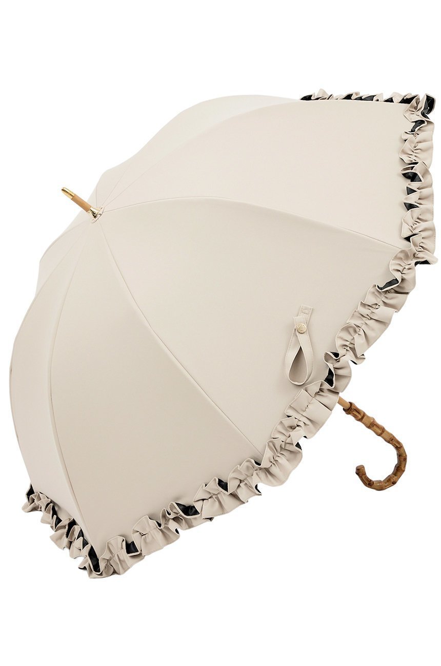 【その他のブランド/Other】の長傘 M/フリル(55cm) インテリア・キッズ・メンズ・レディースファッション・服の通販 founy(ファニー) 　ファッション　Fashion　レディースファッション　Fashion for Women　レイングッズ・傘・晴雨兼用傘　Umbrellas & Rain Gear　エレガント 上品　Elegant　傘　Umbrella, Parasol　チェック　Check, Plaid, Tartan　時計　Watch, Wristwatch　人気　Popular, Best Seller　ハンカチ　Handkerchief, Hanky　バランス　Balance, Style Balance　フリル　Frill, Ruffle　ベージュ(BE)|ID: prp329100004936729 ipo3291000000037044601