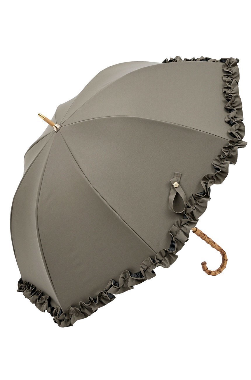 【その他のブランド/Other】の長傘 M/フリル(55cm) インテリア・キッズ・メンズ・レディースファッション・服の通販 founy(ファニー) 　ファッション　Fashion　レディースファッション　Fashion for Women　レイングッズ・傘・晴雨兼用傘　Umbrellas & Rain Gear　エレガント 上品　Elegant　傘　Umbrella, Parasol　チェック　Check, Plaid, Tartan　時計　Watch, Wristwatch　人気　Popular, Best Seller　ハンカチ　Handkerchief, Hanky　バランス　Balance, Style Balance　フリル　Frill, Ruffle　ダークグレー(DGY)|ID: prp329100004936729 ipo3291000000037044606