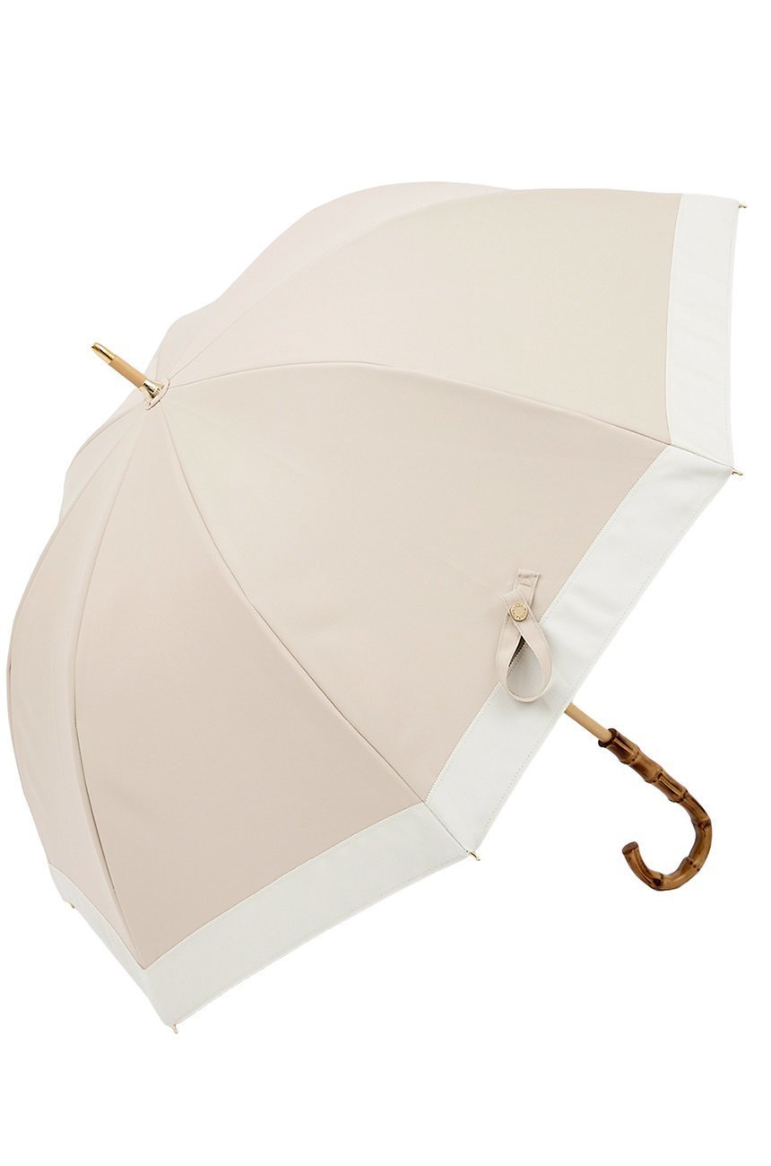 【その他のブランド/Other】の長傘 M/バイカラー(55cm) インテリア・キッズ・メンズ・レディースファッション・服の通販 founy(ファニー) 　ファッション　Fashion　レディースファッション　Fashion for Women　レイングッズ・傘・晴雨兼用傘　Umbrellas & Rain Gear　傘　Umbrella, Parasol　チェック　Check, Plaid, Tartan　時計　Watch, Wristwatch　人気　Popular, Best Seller　ハンカチ　Handkerchief, Hanky　フリル　Frill, Ruffle　再入荷　Restock / Back in Stock　おすすめ　Recommended / Our Picks　エレガント 上品　Elegant　ベージュ・アイボリー(BE/IV)|ID: prp329100004936733 ipo3291000000037044628