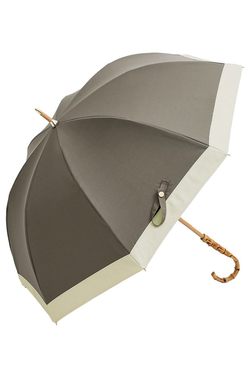 【その他のブランド/Other】の長傘 M/バイカラー(55cm) インテリア・キッズ・メンズ・レディースファッション・服の通販 founy(ファニー) 　ファッション　Fashion　レディースファッション　Fashion for Women　レイングッズ・傘・晴雨兼用傘　Umbrellas & Rain Gear　傘　Umbrella, Parasol　チェック　Check, Plaid, Tartan　時計　Watch, Wristwatch　人気　Popular, Best Seller　ハンカチ　Handkerchief, Hanky　フリル　Frill, Ruffle　再入荷　Restock / Back in Stock　おすすめ　Recommended / Our Picks　エレガント 上品　Elegant　Dグレー・アイボリー(DGY/IV)|ID: prp329100004936733 ipo3291000000037044633