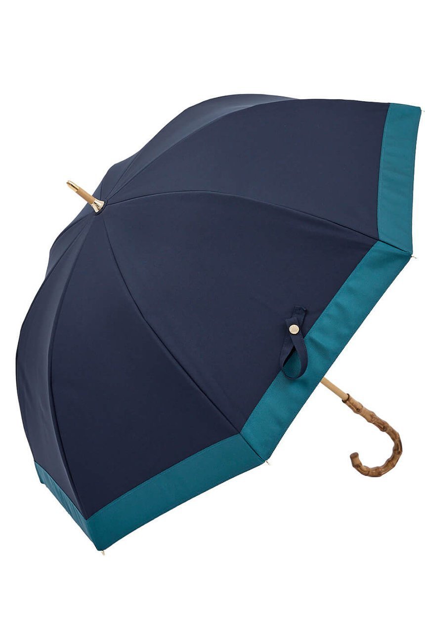 【その他のブランド/Other】の長傘 M/バイカラー(55cm) インテリア・キッズ・メンズ・レディースファッション・服の通販 founy(ファニー) 　ファッション　Fashion　レディースファッション　Fashion for Women　レイングッズ・傘・晴雨兼用傘　Umbrellas & Rain Gear　傘　Umbrella, Parasol　チェック　Check, Plaid, Tartan　時計　Watch, Wristwatch　人気　Popular, Best Seller　ハンカチ　Handkerchief, Hanky　フリル　Frill, Ruffle　再入荷　Restock / Back in Stock　おすすめ　Recommended / Our Picks　エレガント 上品　Elegant　ネイビー・グリーン(NV/GR)|ID: prp329100004936733 ipo3291000000037044635