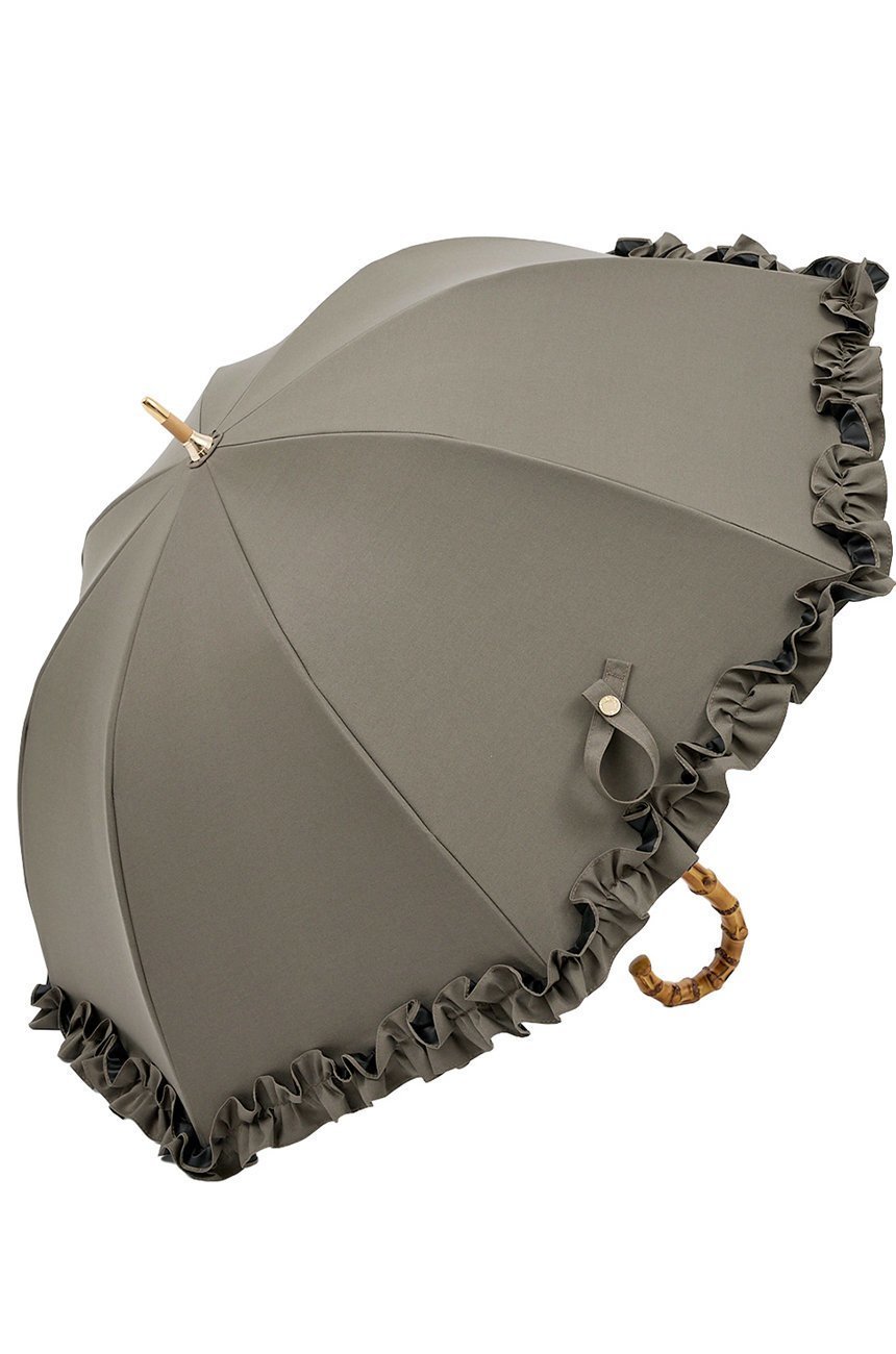 【その他のブランド/Other】の長傘 S/フリル(50cm) インテリア・キッズ・メンズ・レディースファッション・服の通販 founy(ファニー) 　ファッション　Fashion　レディースファッション　Fashion for Women　レイングッズ・傘・晴雨兼用傘　Umbrellas & Rain Gear　傘　Umbrella, Parasol　チェック　Check, Plaid, Tartan　時計　Watch, Wristwatch　人気　Popular, Best Seller　ハンカチ　Handkerchief, Hanky　バランス　Balance, Style Balance　フリル　Frill, Ruffle　エレガント 上品　Elegant　ダークグレー(DGY)|ID: prp329100004936737 ipo3291000000037044671