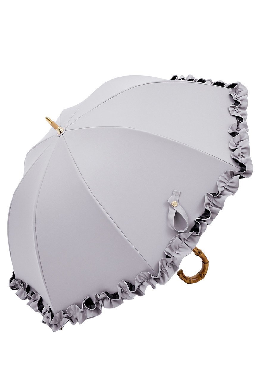 【その他のブランド/Other】の長傘 S/フリル(50cm) インテリア・キッズ・メンズ・レディースファッション・服の通販 founy(ファニー) 　ファッション　Fashion　レディースファッション　Fashion for Women　レイングッズ・傘・晴雨兼用傘　Umbrellas & Rain Gear　傘　Umbrella, Parasol　チェック　Check, Plaid, Tartan　時計　Watch, Wristwatch　人気　Popular, Best Seller　ハンカチ　Handkerchief, Hanky　バランス　Balance, Style Balance　フリル　Frill, Ruffle　エレガント 上品　Elegant　モーブグレー(MGY)|ID: prp329100004936737 ipo3291000000037044673